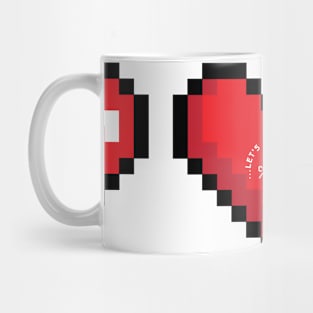 Pixelated Heart Mug